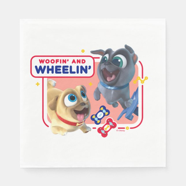 Puppy Dog Pals | Woofin' and Wheelin' Napkins (Front)