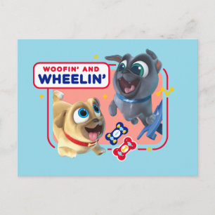 Puppy Dog Pals   Woofin' and Wheelin' Postcard