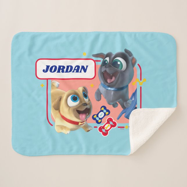 Puppy Dog Pals | Woofin' and Wheelin' Sherpa Blanket (Front (Horizontal))