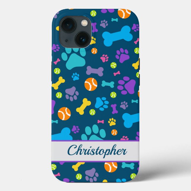 Puppy Dog Paw Print  Pattern Case-Mate iPhone Case (Back)