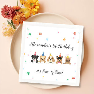 Puppy Dog Paw-ty Birthday Party Napkins