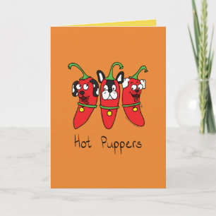 Puppy Dog Peppers Greeting Card
