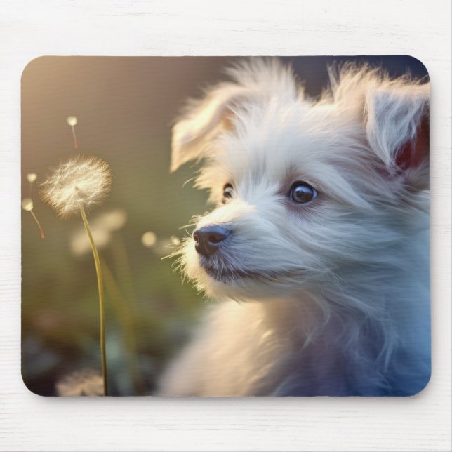 Puppy Dog Pet Animal Tranquil Peaceful  Mouse Pad (Front)