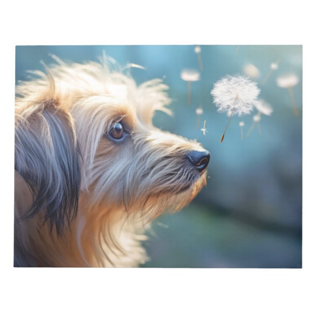 Puppy Dog Pet Animal Tranquil Peaceful  Notepad (Front)