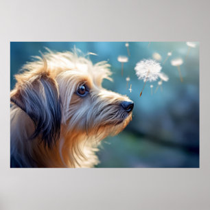 Puppy Dog Pet Animal Tranquil Peaceful  Poster