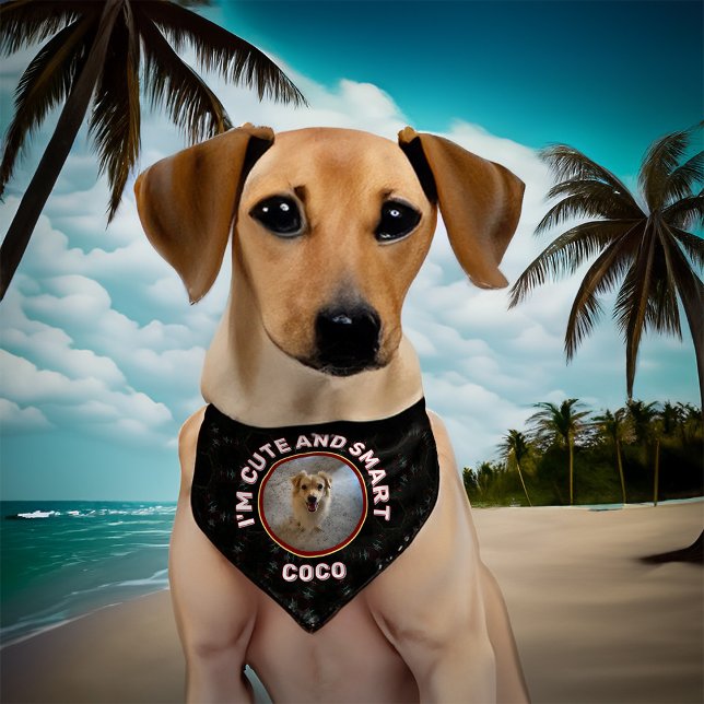 Puppy Dog Photo Cute Smart Animal Pet Bandana Collar (Puppy Dog Photo Cute Smart Animal Pet Bandana Collar is great for your dog to wear when out. )