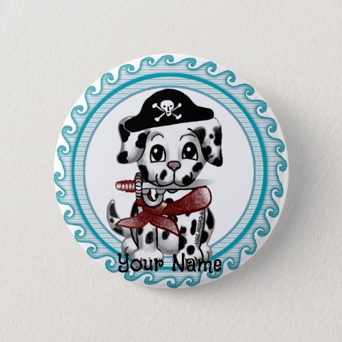 Puppy Dog Pirate custom name  Button