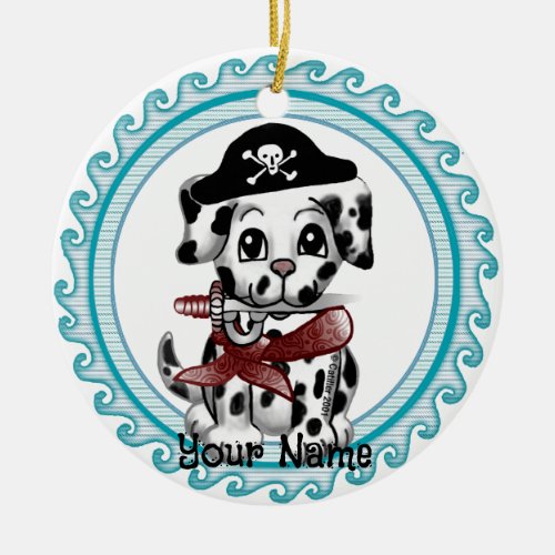 Puppy Dog Pirate custom name  Ceramic Ornament