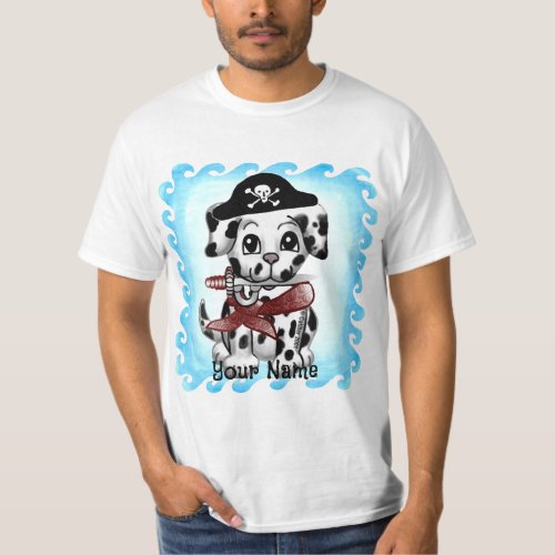 Puppy Dog Pirate custom name  T_Shirt