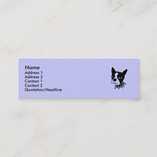 puppy dog profile card business card