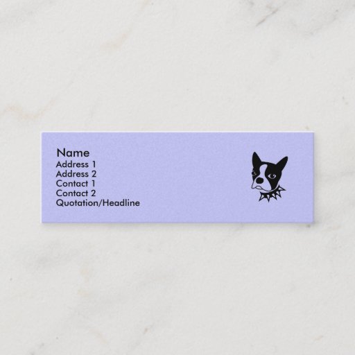 Customizable puppy dog profile card business card
