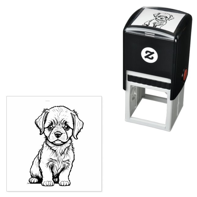 puppy dog self-inking stamp (In Situ)