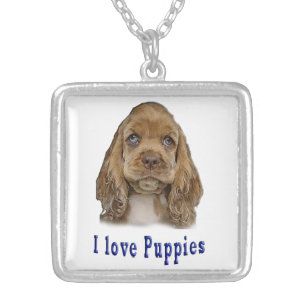 Puppy Dog Silver Plated Necklace