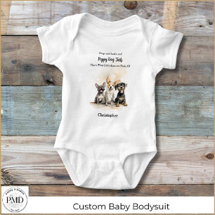 Puppy Dog Tails Rhyme Baby Boy Personalized Bodysuit