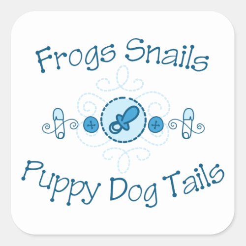 Puppy Dog Tails Square Sticker