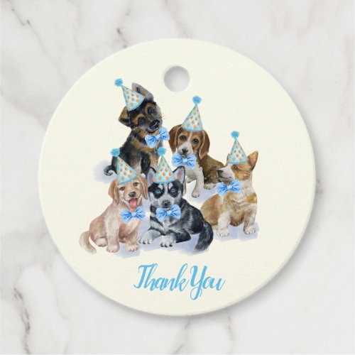 Puppy Dog Theme Birthday Party Thank You Favor Tags