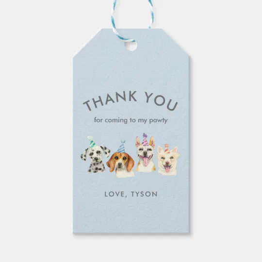 Puppy Party Favor Tags Thank You Tag Puppy Favor Stickers Hang Tag Favor Tag Puppy Birthday Party 721 Puppy Favor Tag