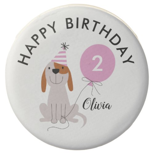 Puppy Dog Theme Pink Birthday Party Chocolate Covered Oreo