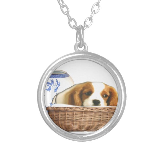 Puppy Dogs Silver Plated Necklace (Front)