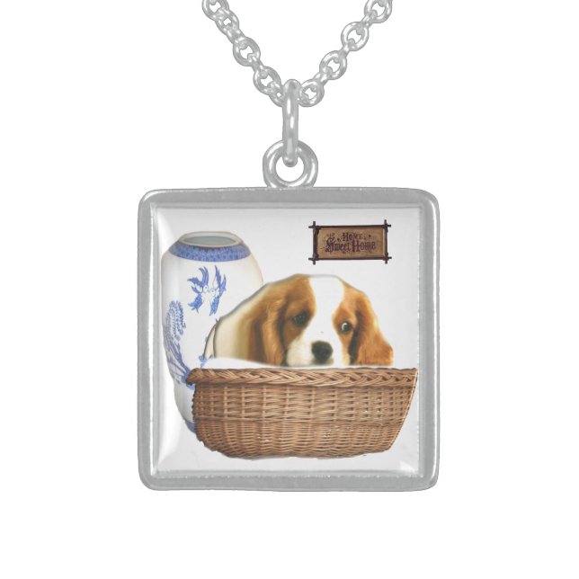 Puppy Dogs Sterling Silver Necklace (Front)