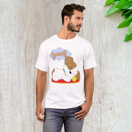 Puppy Dreaming Mens T_Shirt