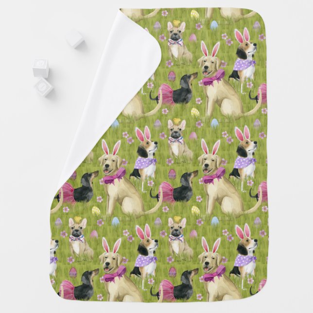 Puppy Easter Collection Baby Blanket (In Situ)