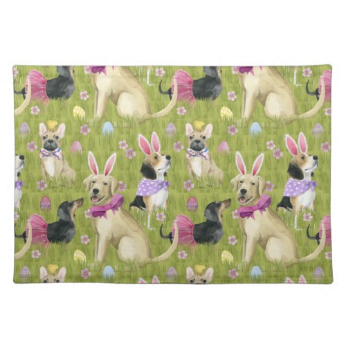 Puppy Easter Collection Cloth Placemat
