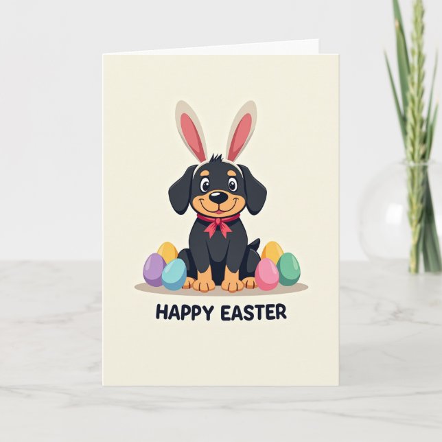 Puppy Easter Egg Pattern Card (Front)