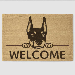 Puppy Eyes II Design Coir Door Mat