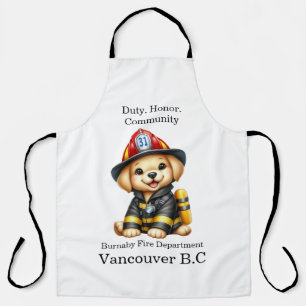 Puppy firefighter ready for action! apron