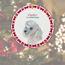 Puppy First Christmas Personalized Poodle Dog