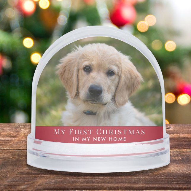 Puppy First Christmas Photo Snow Globe (Creator Uploaded)