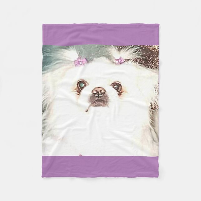 Puppy fleece blanket. (Front)