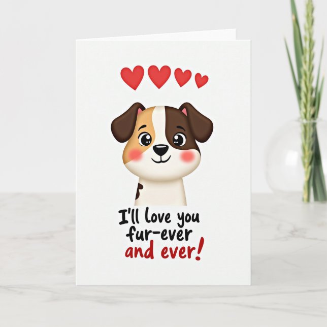 Puppy Fur Ever Love Card (Front)