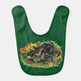 Puppy Garden Baby Bib
