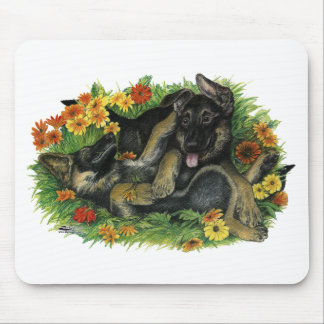 Puppy Garden Mouse Pad