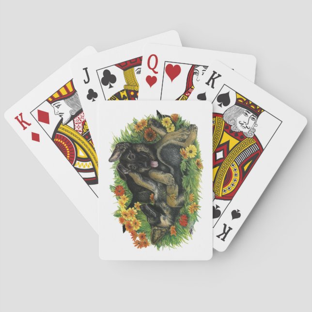 Puppy Garden Poker Cards (Back)
