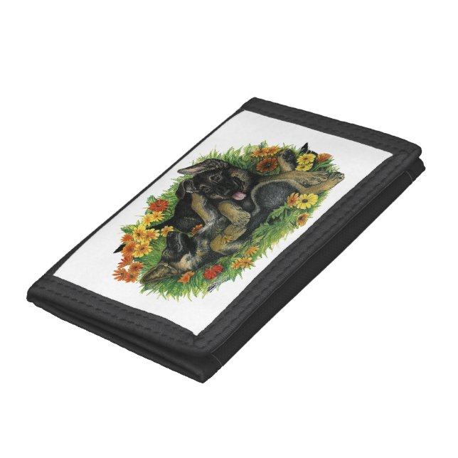 Puppy Garden Trifold Wallet (Bottom)