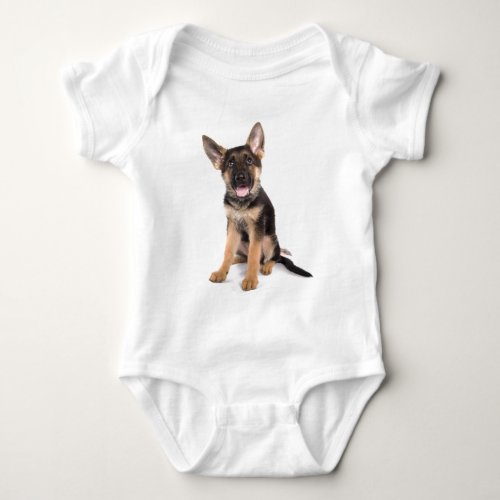 puppy German shepherd Baby Bodysuit