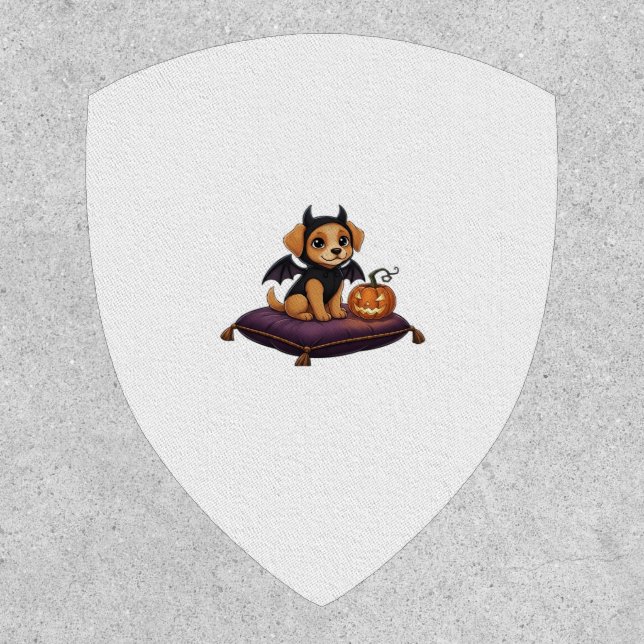 Puppy Halloween Classic T-Shirt Patch (Front)