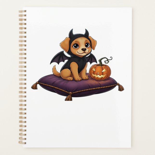 Puppy Halloween Classic T-Shirt Planner (Front)