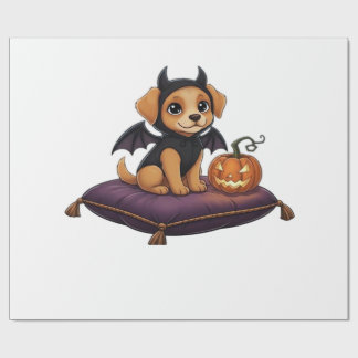 Puppy Halloween Classic T-Shirt Wrapping Paper