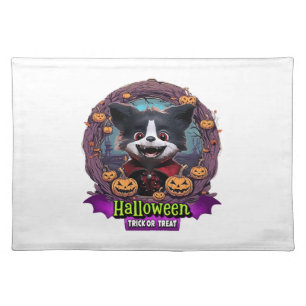 Puppy Halloween Costume Cloth Placemat