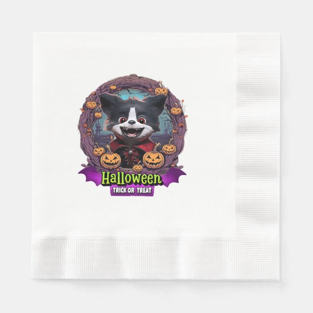 Puppy Halloween Costume Napkins (Front)