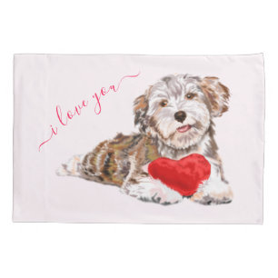 Puppy Heart Love - Romantic - I Love You Pillow Case