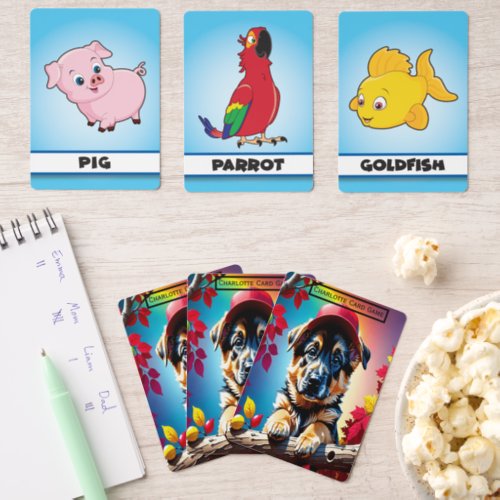 Puppy In A Cap Monogram Kids Match Game  Matching Game Cards