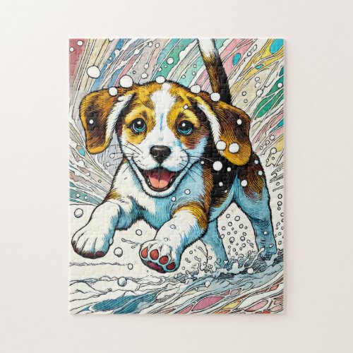 Puppy in the Snow 250 Piece Puzzle