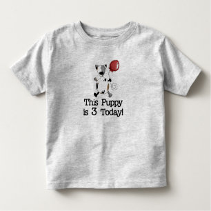 Puppy is 3 Birthday Toddler T-shirt