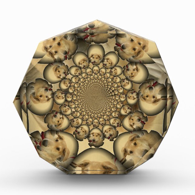 Puppy Kaleidoscope Art Print Acrylic Award (Front)