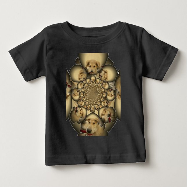 Puppy Kaleidoscope Art Print Baby T-Shirt (Front)